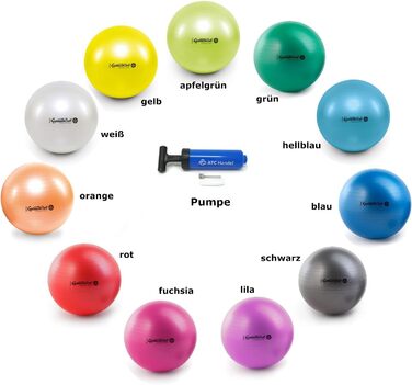 Оригінальний м&39яч для вправ Pezzi Maxafe Ø 42, 53, 65 та 75 см усіх кольорів, включаючи насос для м&39ячів ATC - вантажопідйомність до 400 кг - для фітнесу, реабілітації, терапії, гімнастики та як м&39яч для сидіння в офісі, 65 см 65 см зеленого кольору