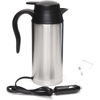 Автомобільний чайник HEZHU з нержавіючої сталі 12V подорожній чайник 650 мл автомобільний еластичний нагрівальний стакан для подор