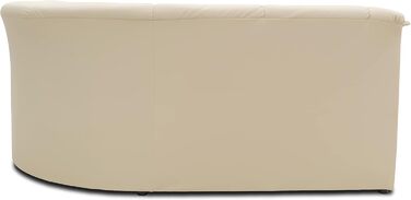 Кутовий диван DOMO. колекція Berlin, позачасовий шкіряний кутовий диван з високоякісною пружинною оббивкою, L-подібний диван зі штучної шкіри, 3-місний з правого боку, диван 205 x 250 x 89 см, бежевий (кремовий) Бежевий 3-місний з правого боку