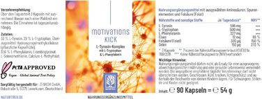 Капсули L-триптофану NATURTREU, L-тирозин, L-фенілаланін