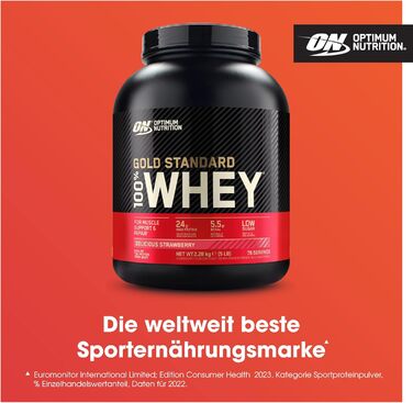 Протеїновий порошок Optimum Nutrition Gold Standard 100, Чудова полуниця, 2,28 кг