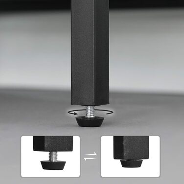 Журнальний столик VASAGLE, тумбочка, невеликий диванний столик, спальня, вітальня, легке складання, стабільний, сталевий каркас, індустріальний стиль, медово-коричневий-чорний LET201B05, 34 x 29 x 58 см, одинарний з полицею