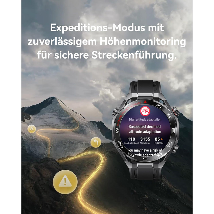 Розумний годинник HUAWEI Watch Ultimate 2, GPS, 20 атм, аналіз здоров&39я, емоційне благополуччя, здоровий сон, підводний зв&39язок на основі сонару, мобільні дзвінки з eSIM без смартфона, чорний. Автономний годинник Ultimate 2, чорний.