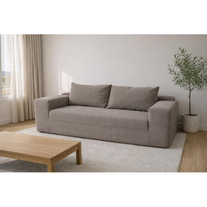 Місний диван 180 см у коробці не потребує складання, вакуумно-стиснутий пінопласт, доставляється компактно, сучасний дизайн (світло-сіра вельветова тканина, 2-місний) Світло-сіра вельветова тканина, 2-місний, 2-