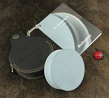 Точильний камінь, 840792, Преміум-класу (зернистість 180/600) у стильному та міцному шкіряному чохлі, універсальний розмір, сірий