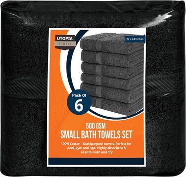 Упаковок банних рушників середнього розміру з 100 бавовни з петлями для підвішування, рушники для душу 60x120 см, м'які та поглина