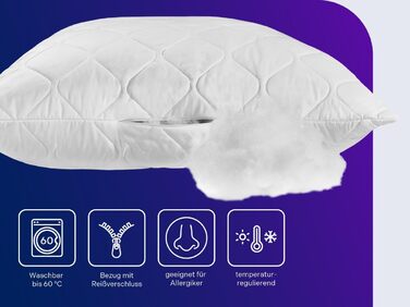 Подушка Dream Night Aloe Vera з м&39яким чохлом з оксамитової м&39якої мікрофібри, 40x80 см, сертифікована Oeko-Tex, виготовлена за німецькими стандартами якості