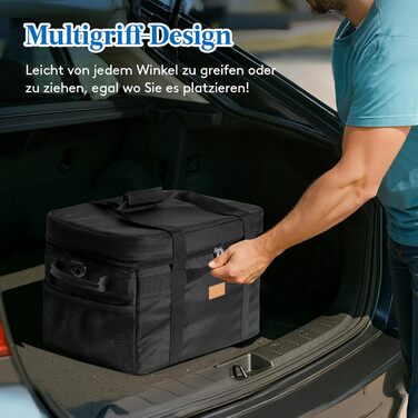 Сумка-холодильник Lifewit 30 л 50 банок, складна сумка для пікніка для їжі та напоїв, портативна сумка-холодильник для чоловіків, жінок, ізольована термосумка для роботи, пікніків, кемпінгу, чорна 30 л чорного кольору