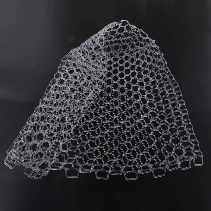 Рибальська сітка, запасна рибальська сітка 44 x 47 см, вбудована, м&39яка, гнучка, складна, без ручки, білий гумовий підсак для прісноводної та морської риболовлі