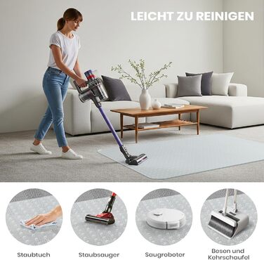 Захисний килимок для офісних стільців COSYLAND, прозорий килимок для офісних стільців, захисні килимки для офісних стільців, 90 x 120 см, 90 x 120 см, матовий, підходить для килимів