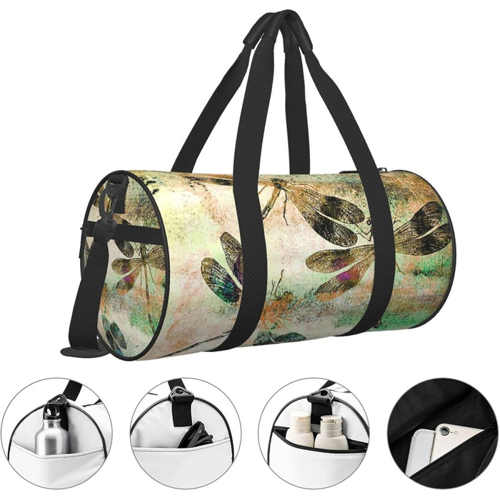 Дорожня сумка з квітковим принтом, спортивна сумка для чоловіків та жінок, сумка-мішок, спортивна сумка