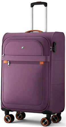 Ручна валіза Trier Soft Shell 55 35 23 см, легка тканинна валіза на візках, дорожня валіза з колесами та кодовим замком, 47 літрів, червона, розмір S