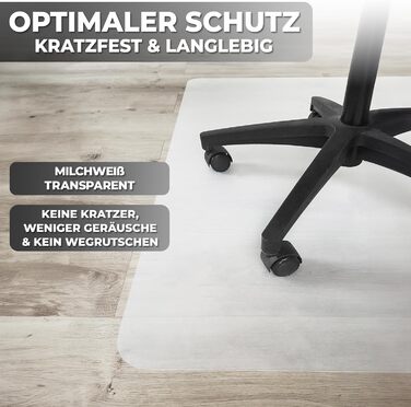 Килимок для офісного крісла, різні розміри - Нековзний килимок для офісного крісла молочно-білого кольору - Зроблено в Німеччині - 100 x 120 см Прозорий молочно-білий 100 x 120 см