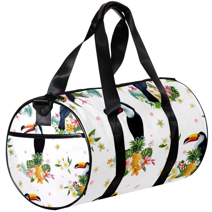 Спортивна сумка, маленька дорожня сумка, сумка для шопінгу та йоги з тропічним листям, сумка для фітнесу на відкритому повітрі, ручна поклажа