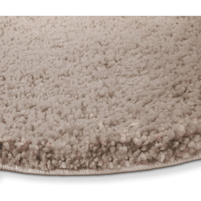 Круглий килимок для ванної casa pura 120 см бежевий, пухнастий волохатий килимок для ванної, нековзний килимок для ванної, можна прати, килимок для душу, килимок/килимок для підлоги для ванної кімнати та душу