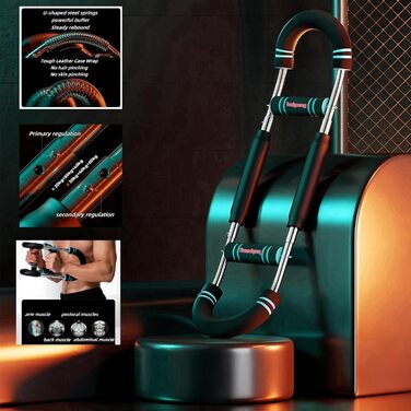 Тренажер для рук, гнучка штанга, U-подібний еспандер для грудей та рук, регульований твістер-тренажер для рук, гриф для м&39язів грудей, плечей, передпліччя, біцепсів та рук, формує ідеальне тіло. 50 кг, синій