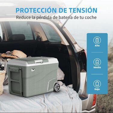 Портативний електричний холодильник, 38 л, подвійна зона охолодження, портативний, 12 В / 24 В постійного струму 100 240 Вольт змі