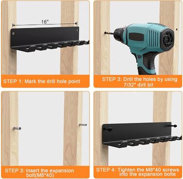 Органайзер для стійок для спортзалу, вішалка для аксесуарів для домашнього спортзалу, настінний гачок для олімпійських штанг, ракеток, м&39ячів або інструментів (електронна книга з інструкціями в комплекті)