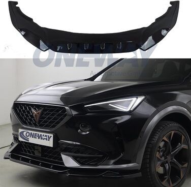 Передній спойлер для губ, сумісний з Cupra Formentor 2020 з глянцевим ABE TV Black Glossy