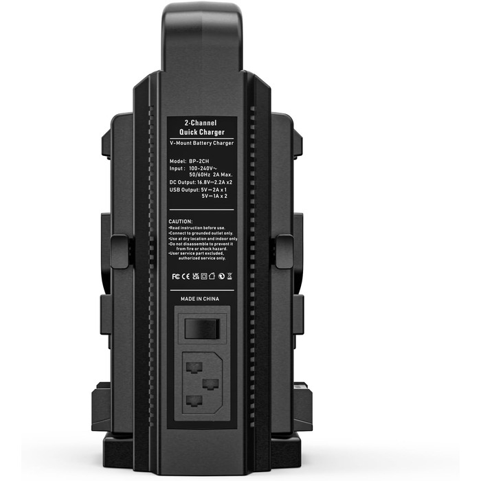 Зарядний пристрій для акумуляторів V Mount, двоканальний адаптер живлення PowerTrust 16,8 В постійного струму, швидкий зарядний пристрій для акумуляторів Sony V Mount/V Lock