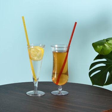 Багаторазові прозорі пластикові соломинки ALINK 12 Pack Glitter, тверді трубки-тумблери довжиною 27,9 см зі щіткою для чищення (12