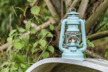 Ліхтар Feuerhand Storm Baby Special 276 - Виготовлено в Німеччині з 1893 року - Гасова лампа виготовлена зі сталі з порошковим покриттям та ударостійкого скла - Світло-зелений