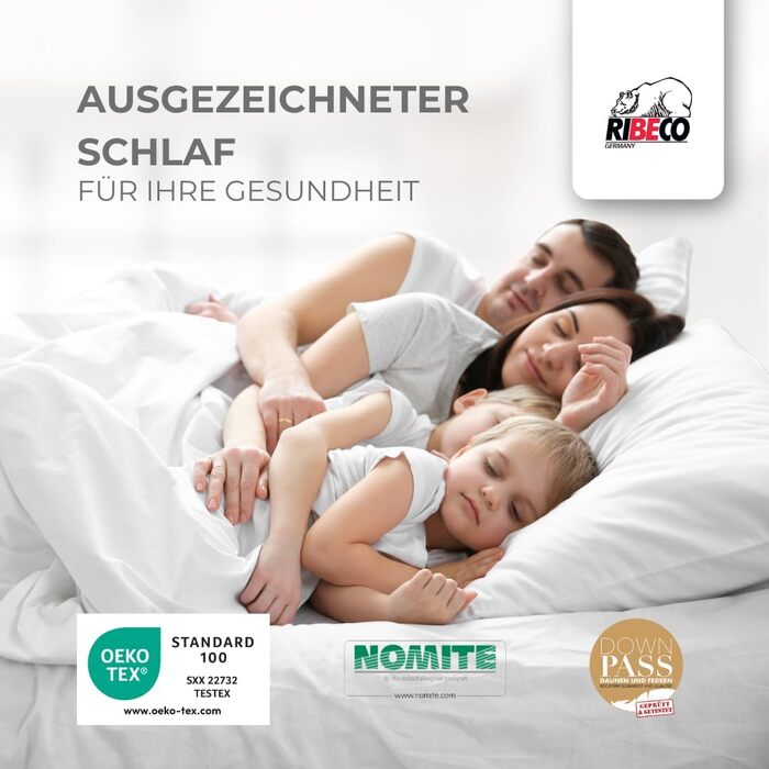 Пухова подушка Johanna, біла, 40x80 см, з оптимальною підтримкою голови та шиї, виготовлена з пір&39я та пуху і м&39якої бавовни, зроблена в Німеччині