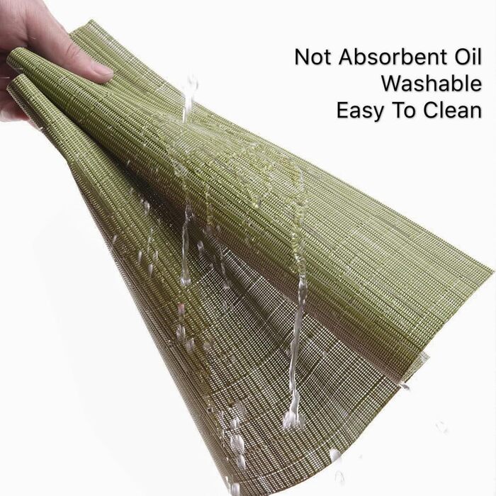 Набір килимків, що миються, 6 шт. , ткані килимки, що миються, нековзні, термостійкі, вінілові килимки, що миються, для кухні, обі