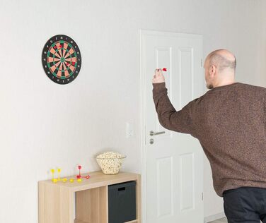 Дартс Магнітна мішень для дартсу з 12 дротиками, по 6 жовтих та червоних кожного, Ø 40 см (Магнітна мішень для дітей, гра в дартс, магніт)