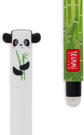 Набір з 12 гелевих ручок LEGAMI, що стираються, з термочутливим чорнилом, що стирається, різні кольори чорнил та дизайни корпусу, наконечник 0,7 мм, мотиви тварин, 12 предметів