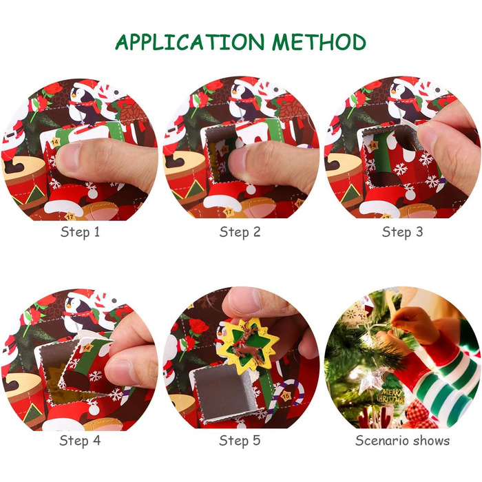 Набір підвісних прикрас Toyvian, 24 шт., для адвент-календаря