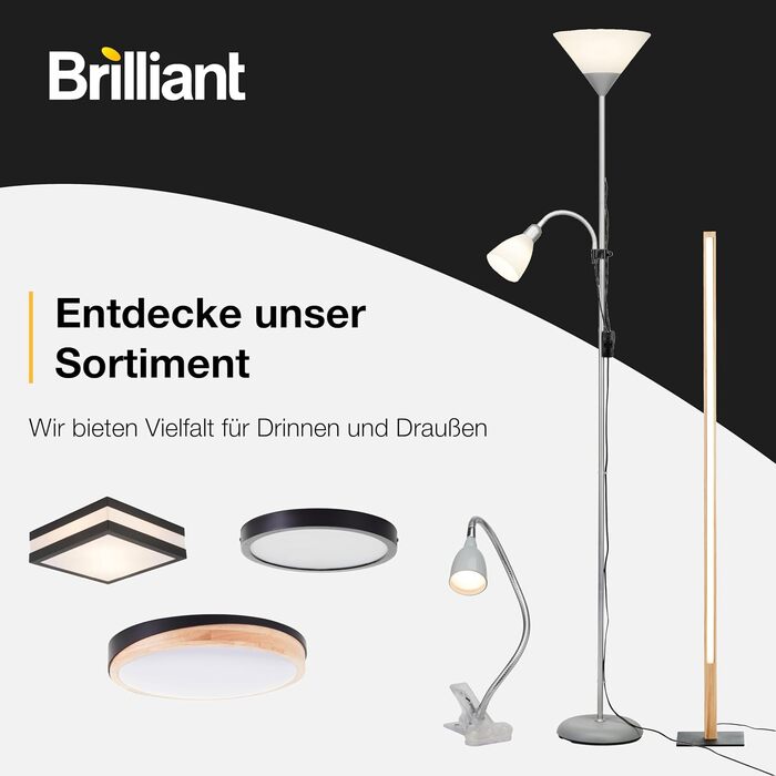 Дуговий торшер Brilliant Helen, цоколь E27, 170х23х51 см, метал, колір хром, сучасний елегантний дизайн для вітальні та зони читання