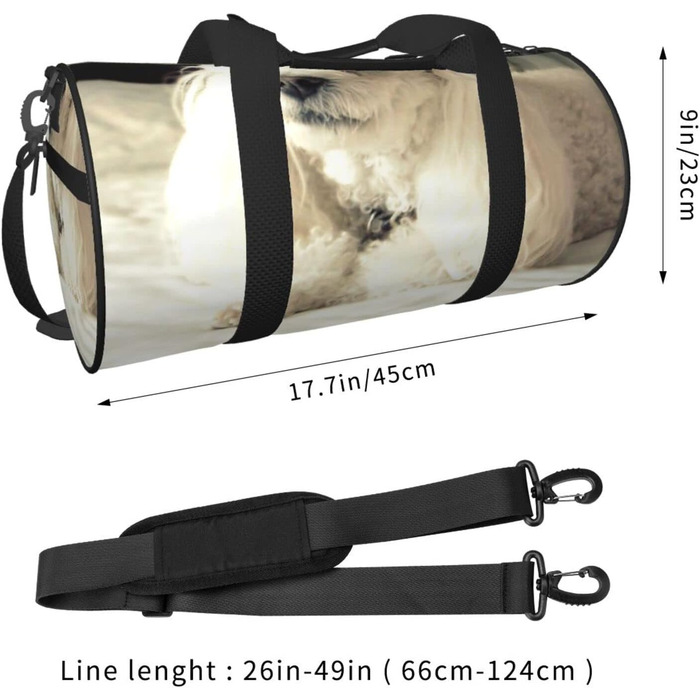 Спортивна дорожня сумка Французький пудель, унісекс, велика спортивна сумка-мішок