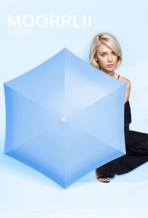 Міні-парасолька Moorrlii Travel для портмоне з чохлом, маленька, компактна, захист від ультрафіолету, сонячного світла, маленька с