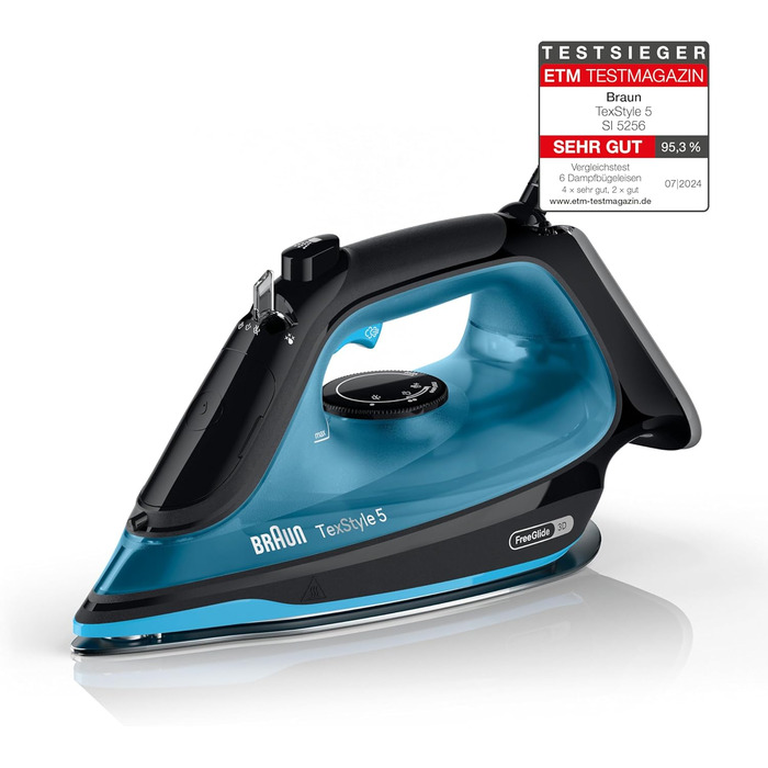 Парова праска Braun Household TexStyle 5 SI5256 BL з підошвою FreeGlide 3D, точним наконечником, вертикальна подача пари, система
