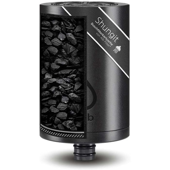 Душовий фільтр Alb Filter з шунгіту для здорової шкіри та волосся з натуральної нержавіючої сталі