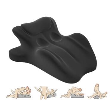 Подушка для пари Клиноподібна інтимна подушка з піни з ефектом пам&39яті для більшого комфорту та інтимності Ергономічна секс-подушка для пар, підтримка спини та ніг, чорна, 27