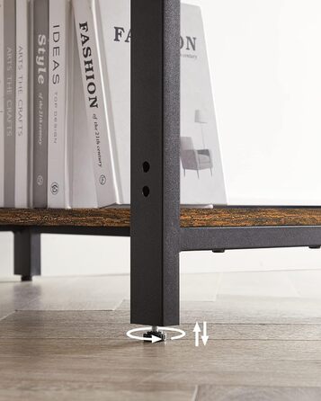 Стіл VASAGLE, комп'ютерний стіл, стіл для ПК, офісний стіл, з 2 полицями з правого або лівого боку, для офісу, вітальні, сталевий