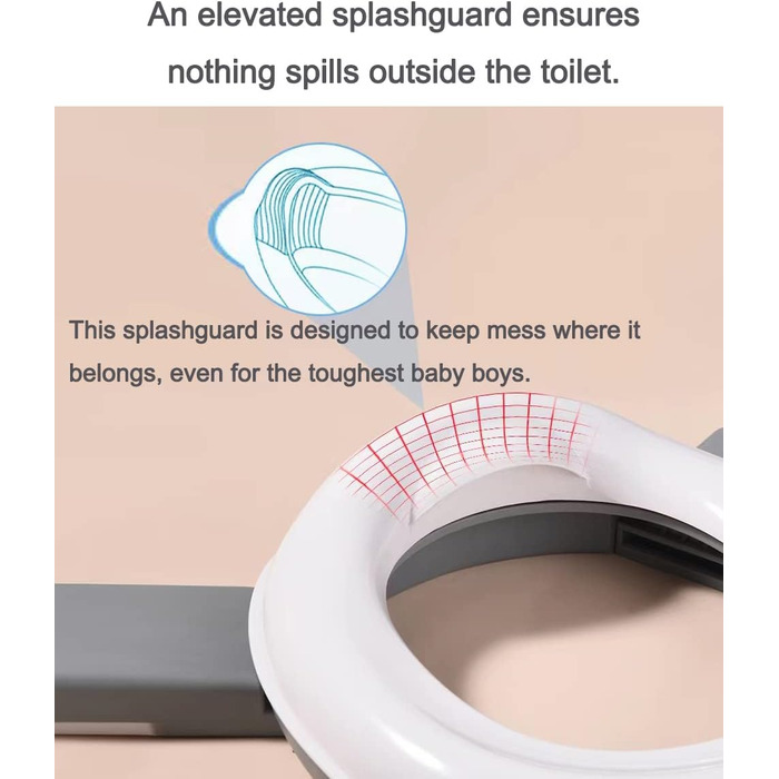 Складний дитячий горщик PandaEar для подорожей Дорожній горщик для дитячого унітазу, сидіння для унітазу сидіння для унітазу дитяч