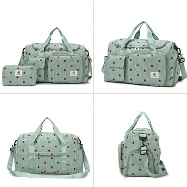 Спортивна сумка для дітей, дорожня сумка для дівчаток та жінок з відділенням для взуття та відділенням для вологи, вельветова сумка для плавання, дорожня сумка для вихідного дня, дизайн полуниці, сумка для ручної поклажі, пляжна сумка для подорожей, фітне