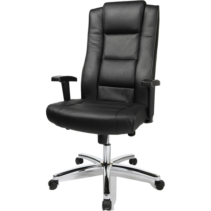 Крісло керівника Topstar Chairman 10 (регульовані по висоті підлокітники, шкіра, 64 x 63 x 120 см) чорне