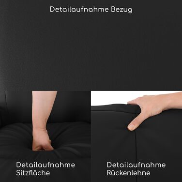 Крісло під телевізор MACOShopde від MACO Mbel Raburg з функцією підйому та відкидання, електрично регульоване з 2 двигунами та дистанційним керуванням, пружинна основа з кишеньковим механізмом, елегантна штучна шкіра Jan Black Чорна штучна шкіра