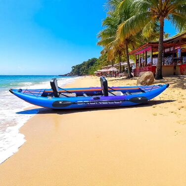 Надувний каяк Brunelli для 2 осіб, повний комплект, каное, каяк, туристичний човен, синій