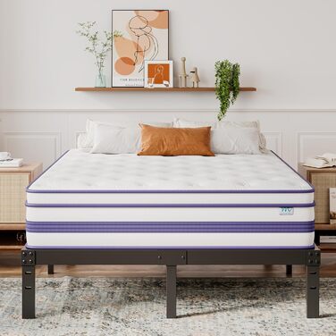 Матрац 140x200 см, висота 26 см, H3, сертифікований Oeko-TEX, гібридний гелевий пінопласт з ефектом пам&39яті, пружинна основа у формі кишенькової сітки, повітропроникний, середньої жорсткості, для зняття тиску, матрац у формі бочки з пружинами у формі ки