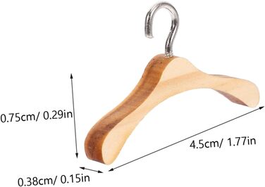 Лялька вішалка для одягу мініатюрна вішалка для одягу 10 шт. дерев'яна вішалка для ляльок Bjd вішалка для одягу дерев'яна вішалка для одягу лялькові аксесуари вішалка для одягу лялька вішалка для одягу з дерева (4 5 см) 4.5X0.75CM