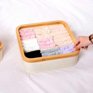 Коробка для зберігання тканини, для дому, гардеробу, штабельована, для сортування футболок, штанів та спідньої білизни