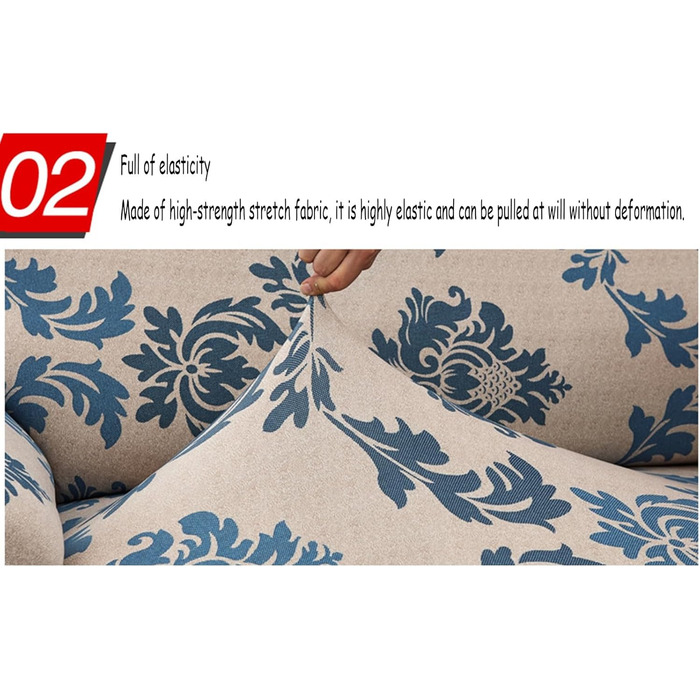 Чохли для 1/2/3/4-місних диванів, чохол для дивана з високоеластичного флісу, захисний чохол для дивана (лише чохол для дивана) (Колір Стиль 19, Розмір Подвійний)