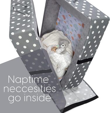 Ліжко Milliard Rice з матрацом і захистом від випадіння, ліжечко для немовлят і дітей - компактне, складне і практичне для подорож