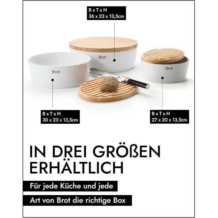 Керамічна хлібниця CONTINENTA З практичними отворами для повітря проти висихання та плісняви Ручна робота в Португалії Біла (30x23