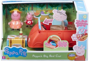 Ігровий набір Peppa Pig, Великий червоний автомобіль з фігурками та пікніком